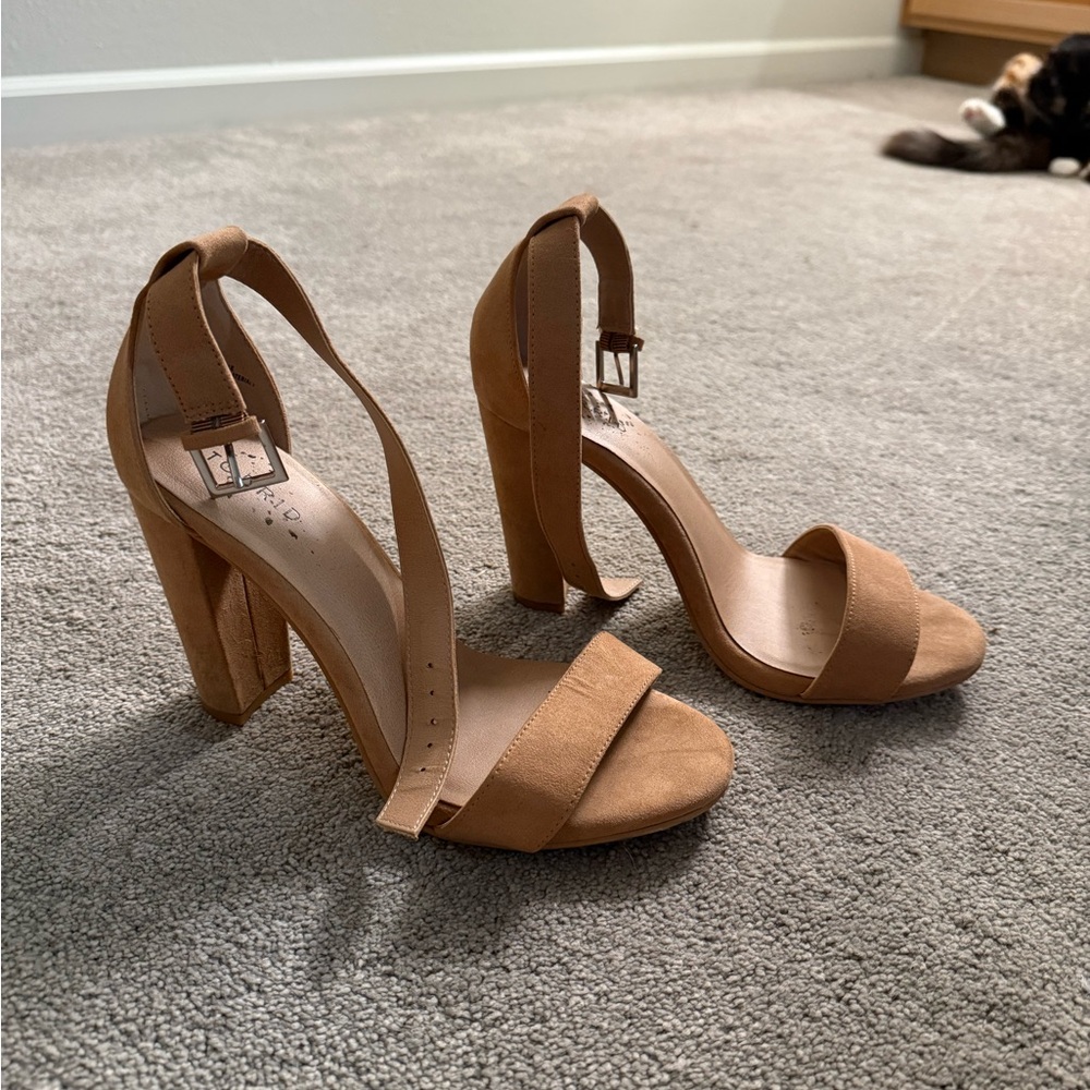 Tan High Heel Sandals